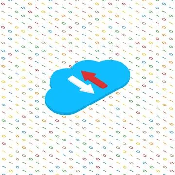 Abstract cloud of uploading information  . Stock Illustration