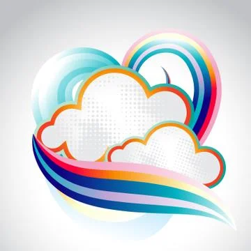 Abstract Cloud vector Illustrazione stock