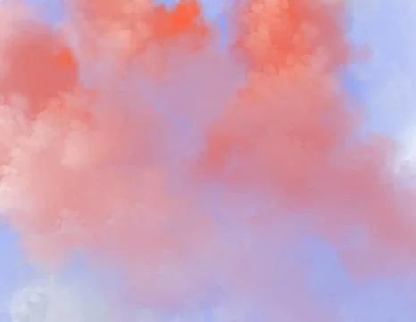 Abstract clouds background in blue and red colors Stock Illustration