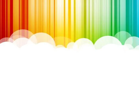 Abstract clouds background colorful stripes Illustrazione stock