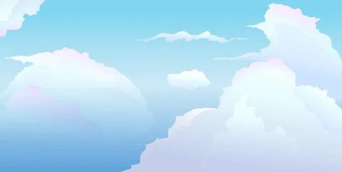 Abstract Clouds Background Heavenly Cloudscape Stock Illustration