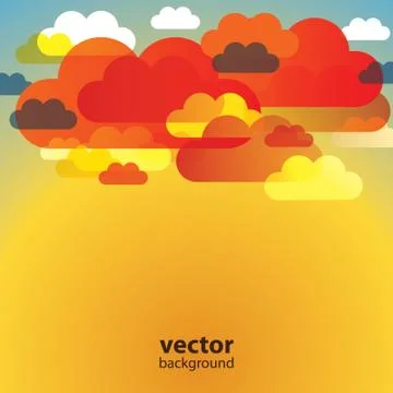Abstract Clouds Background Vector Stock Illustration