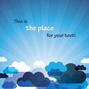 Abstract Clouds Background Vector Illustrazione stock