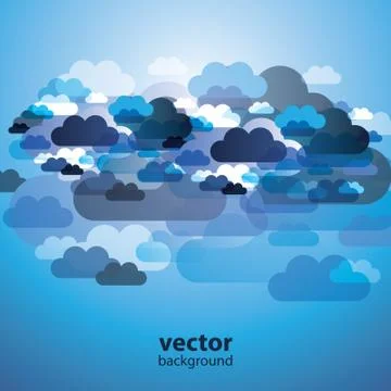 Abstract Clouds Background Vector Stock Illustration