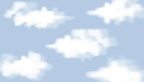 Abstract clouds on a blue-sky background. Vector Stock Illustration