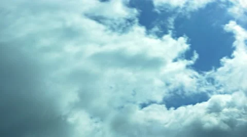 Abstract of Clouds Building and Floating in Timelapse Stock Footage 54935263
