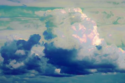 Abstract clouds with flashes of energy Stock Photos