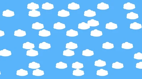 Abstract clouds fly in sky, moving clouds isolated on background Stock Footage 263873598