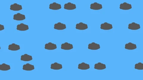 Abstract clouds fly in sky, moving clouds isolated on background Stock Footage 263873605