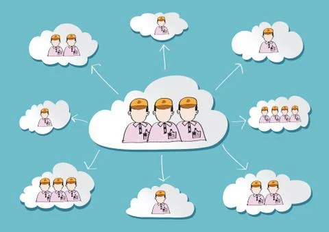 Abstract clouds icon design for website and social networks Stock Illustration