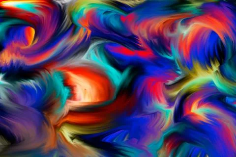 Abstract clouds. Modern futuristic pattern. Multicolor dynamic background. Co 스톡 일러스트