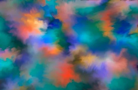 Abstract clouds. Modern futuristic pattern. Multicolor dynamic background. Co Stock Illustration