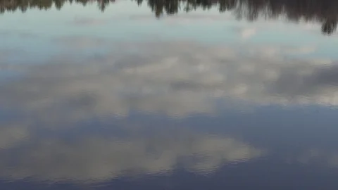 Abstract clouds on water surface Stock Footage 100137947