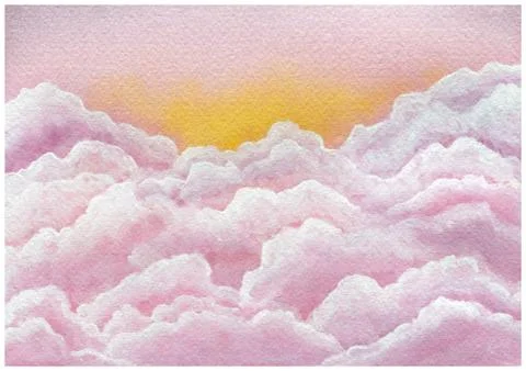 Abstract cloudscape background in pink and purple hues Stock Illustration