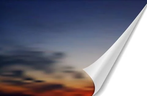 Abstract cloudscape with folded edge Abstract vector cloudscape with folde... Stock Photos