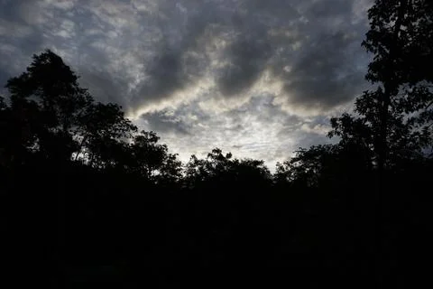 Abstract of cloudscape with natural dark scene Stock Photos