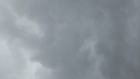 Abstract Cloudy Grey Sky, with Original Thunder Sound Video stock 303211014