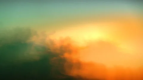 Abstract cloudy looping background Orange and green version. Stock Footage 44563848