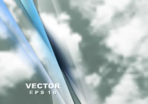 Abstract cloudy sky vector background Illustrazione stock