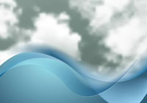 Abstract cloudy sky vector background Abstract cloudy sky vector wavy back... Stock Photos