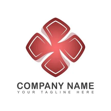 Abstract clover icon design element. Illustrazione stock