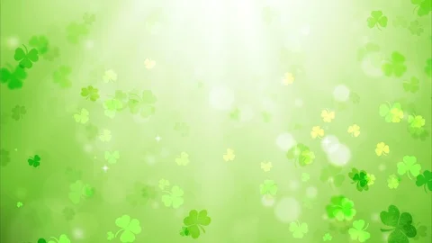 Abstract Clover Leaf Background, St Patric Day Stock-Footage 102543322