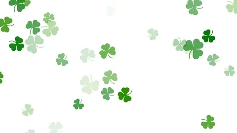 Abstract Clover Leaf Background, St Patric Day Stock Footage 123862357