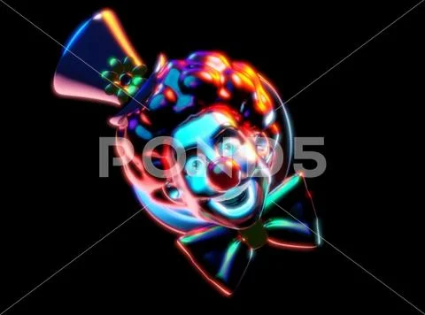 Abstract clown - 3D Illustration Stock Illustration