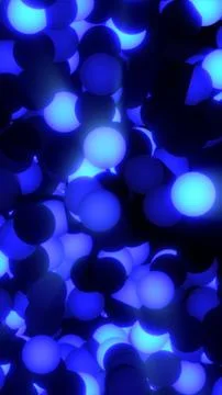 Abstract cluster of glowing blue spheres with smooth lighting and futuristic  Stockillustratie