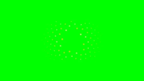 Abstract cluster of glowing yellow dots centered on a vivid green background Stock Footage 341824565