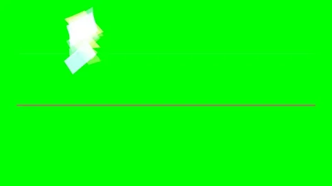Abstract cluster of translucent geometric shapes on a vibrant green backgroun Stock Footage 340267293