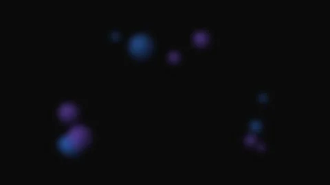 Abstract clusters of glowing blue and purple orbs against a dark background Stock Footage 339617292