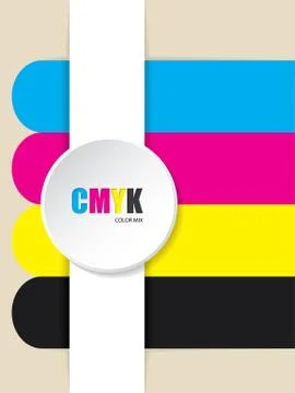 Abstract cmyk stripes background Stock Illustration