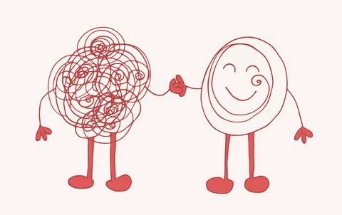 Abstract coaching-mentoring -instructor-teacher concept.Skills in counseling Stock Illustration