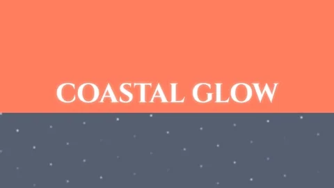 Abstract coastal glow background with minimal text and subtle speckled patter Stock Footage 337500814