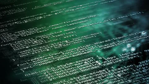 Abstract code background with blue color tones. 3D illustration 스톡 일러스트