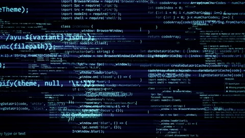 The abstract code moves in the virtual space. looped Stock Footage 89944693