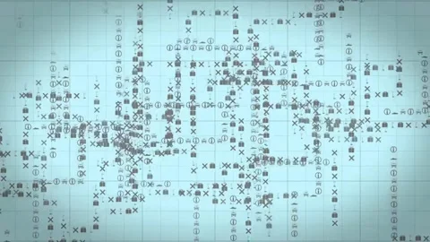 Abstract coding animation white background Stock Footage 255886613