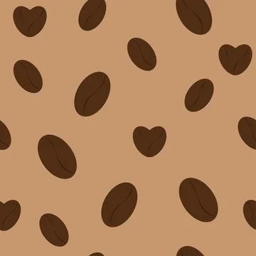 Abstract Coffee Beans . Coffee Pattern. grunge style. Stock Illustration