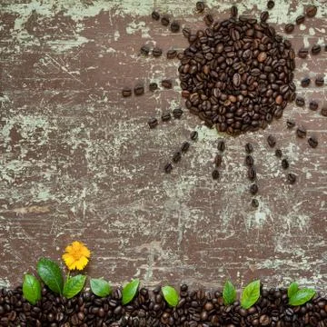 Abstract coffee beans shape Stock Photos