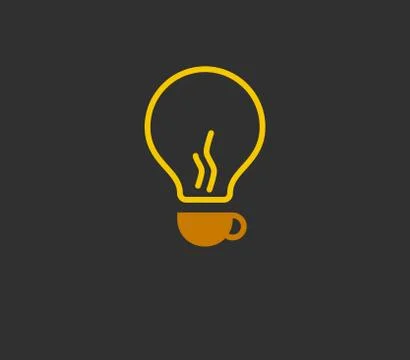 Abstract coffee bulb logo. Isolated Vector Illustration Stock Illustration