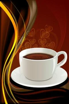 Abstract coffee card Stock Illustration