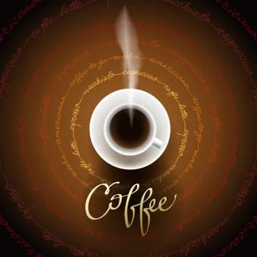 Abstract coffee design Stockillustratie