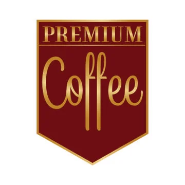 Abstract coffee label Stock Illustration