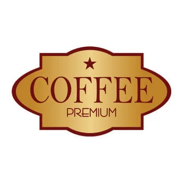 Abstract coffee label Stock Illustration