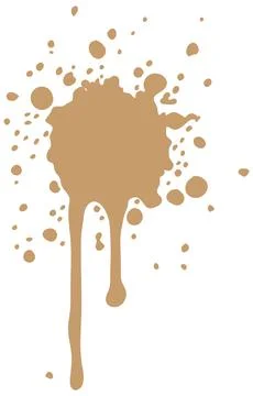 Abstract Coffee Stain Vector Art Stockillustratie