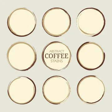 Abstract Coffee Stains Stock Illustration