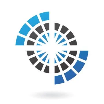 Abstract cog logo icon Stock Illustration