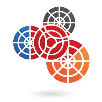 Abstract cog logo icon Stock Illustration