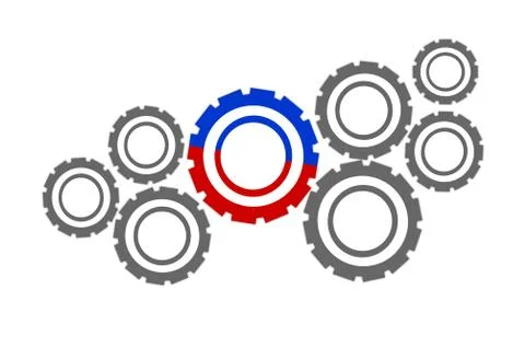 Abstract cogs - gears Stock Illustration